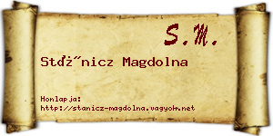 Stánicz Magdolna névjegykártya